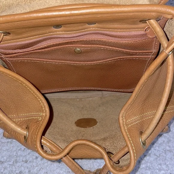 Dooney & Bourke Pebble Leather Vintage Canyon Backpack Bookbag in British tan Dooney & Bourke | Bags | Dooney Bourke Pebble Leather  main image 3